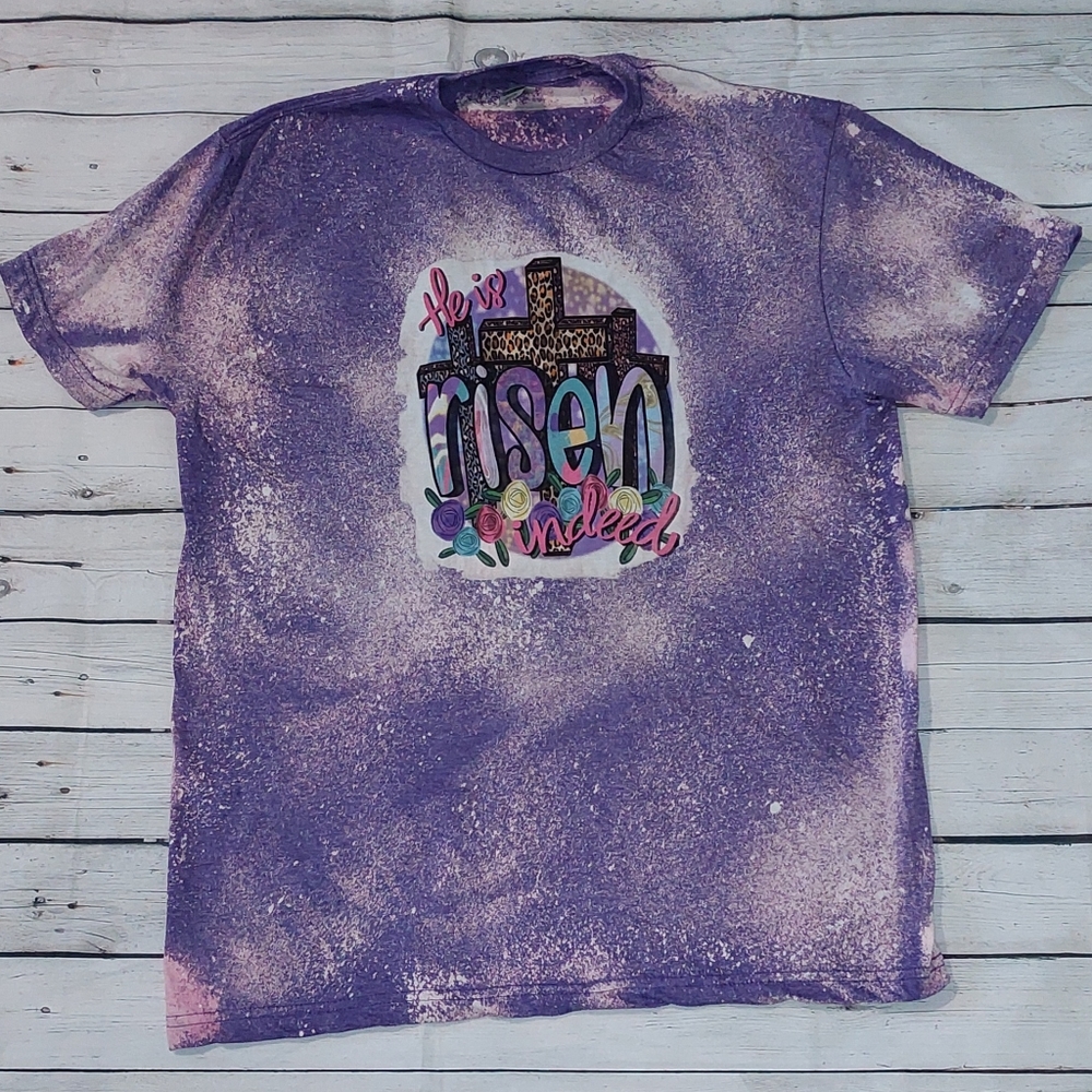 Size Large Bleached shirt He is Risen Indeed. New